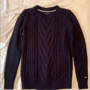 Tommy Hilfiger Navy Cable Knit Sweater